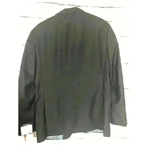 NWT Vitali Mens Size 40 Black 2 Button Suit Jacket Blazer - Picture 2 of 8